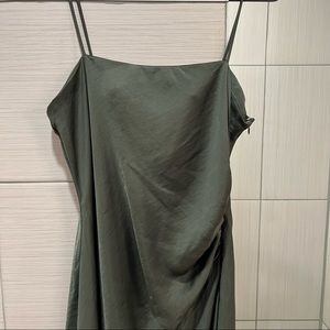 zara satin midi dress